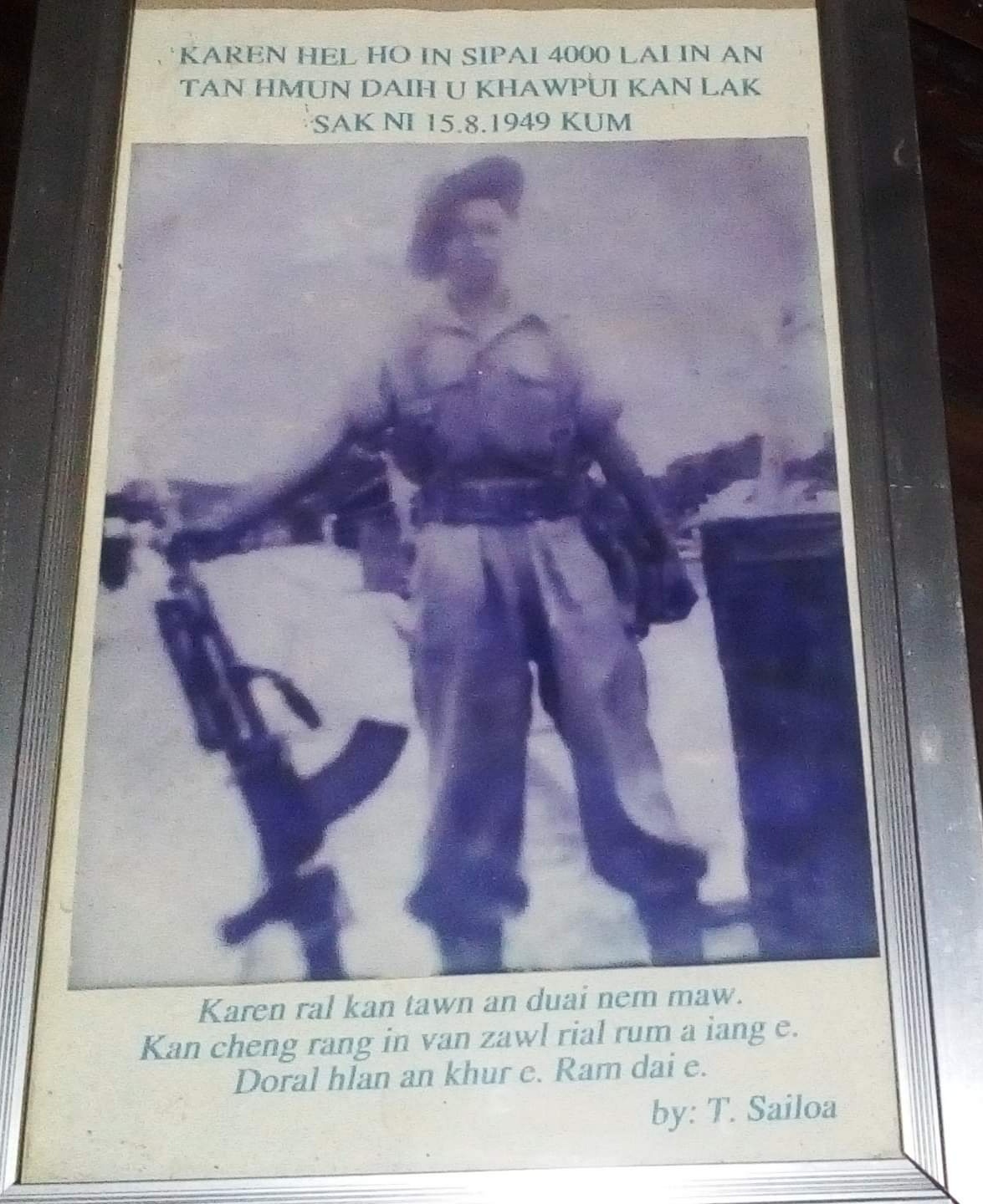 Rifleman Tlangsailova of the 3rd Chin Rifles