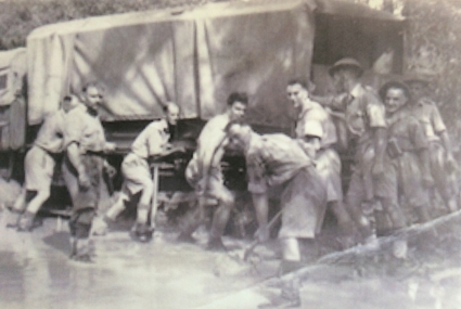 Unditching a truck somewhere in India.